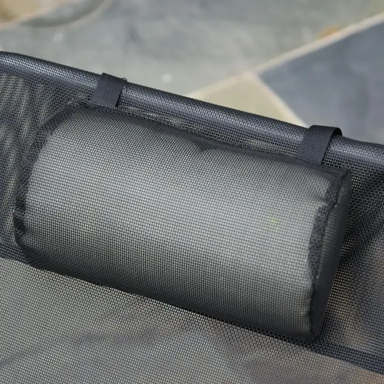 Solstol Relaxsäng Svart Textil Terrass