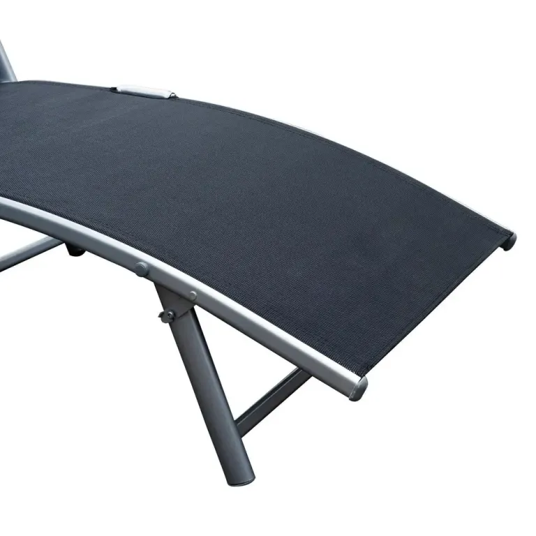 Solstol Svart Metall 137 x 63,5 x 100,5 cm