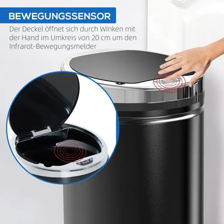 Soptunna Prisvärd Rostfritt Stål med Infraröd Sensor