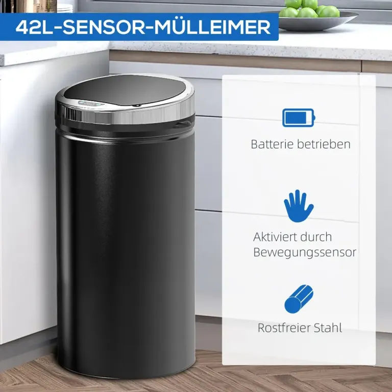 Soptunna Prisvärd Rostfritt Stål med Infraröd Sensor