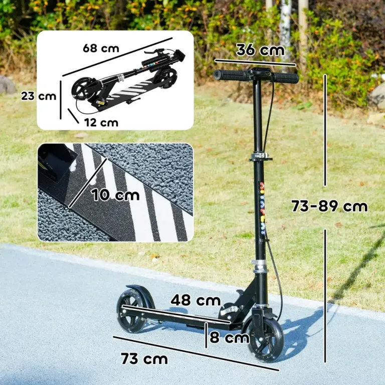 Sparkcykel för Barn med Dubbla Bromsar och Hopfällbar Justerbar Hjul