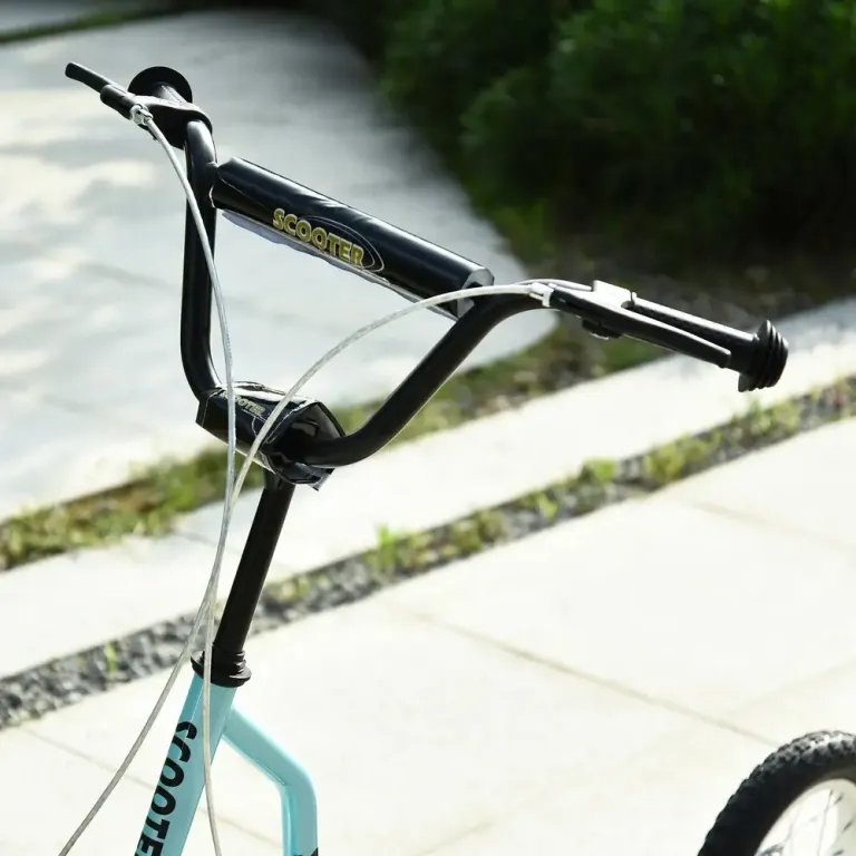 Sparkcykel för Barn med Lufthjul, Blå Skoter Luftgummi Däck