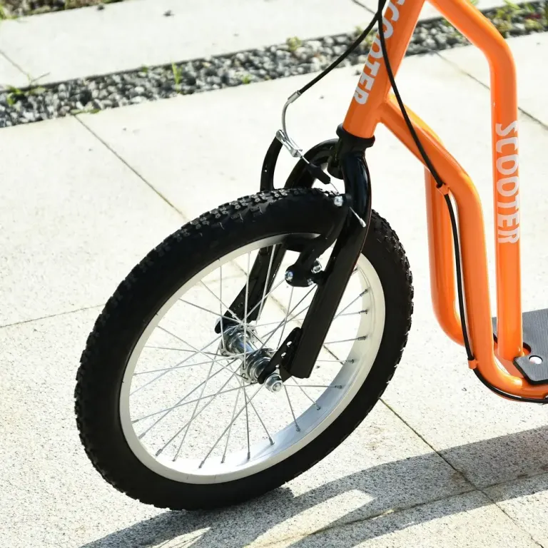 Sparkcykel för Barn med Lufthjul, Orange Skoter Luftgummi Däck