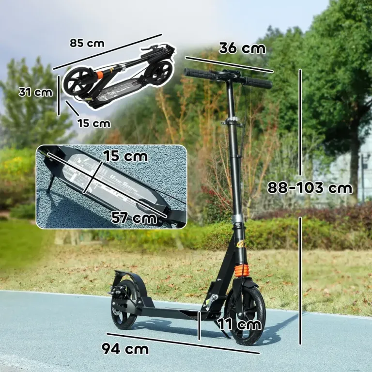 Sparkcykel för Barn med Styre -103 cm Justerbar Handbroms