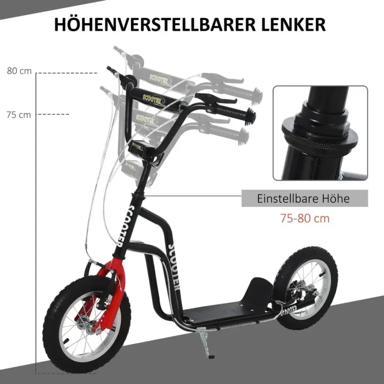 Sparkcykel med Luftdäck för Barn -80 cm Skoter Luftgummi