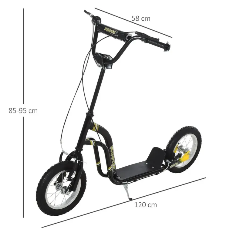Sparkcykel med Luftdäck för Barn -95 cm Skoter Luftgummi