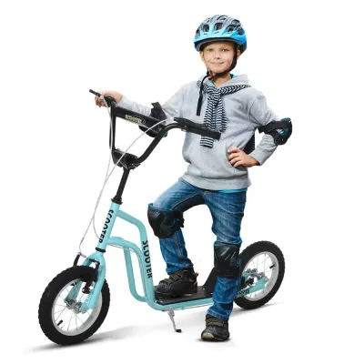 Sparkcykel med Luftdäck för Barn -80 cm Skoter Luftgummidäck Sänkbar