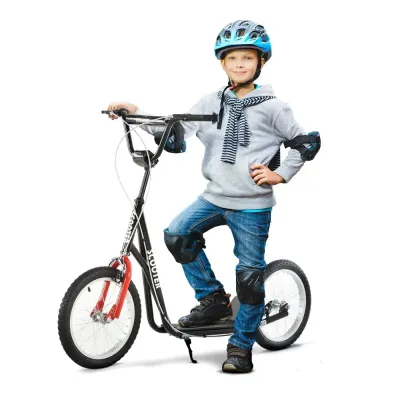 Sparkcykel med Stora Lufthjul Skoter för Barn Luftgummi Däck