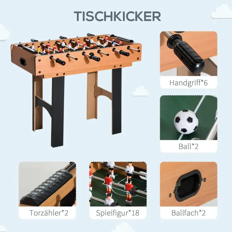 Multispelbord Flerfärgad av MDF Bordsfotboll Airhockey Bordtennis