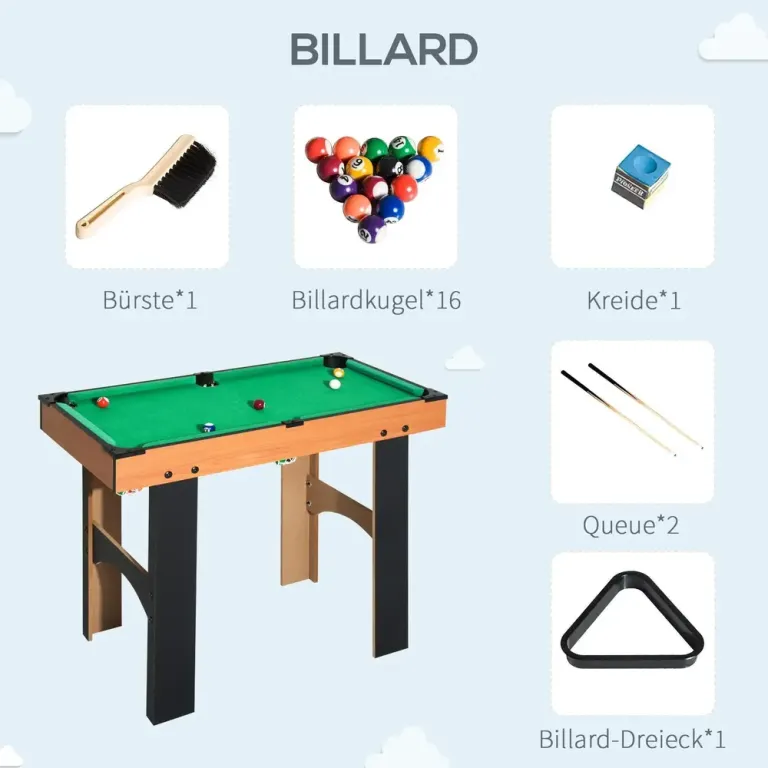 Multispelbord Flerfärgad av MDF Bordsfotboll Airhockey Bordtennis