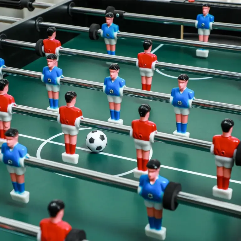 Multispelbord Natur Svart av Stål och MDF för Barn Hockey Fotboll