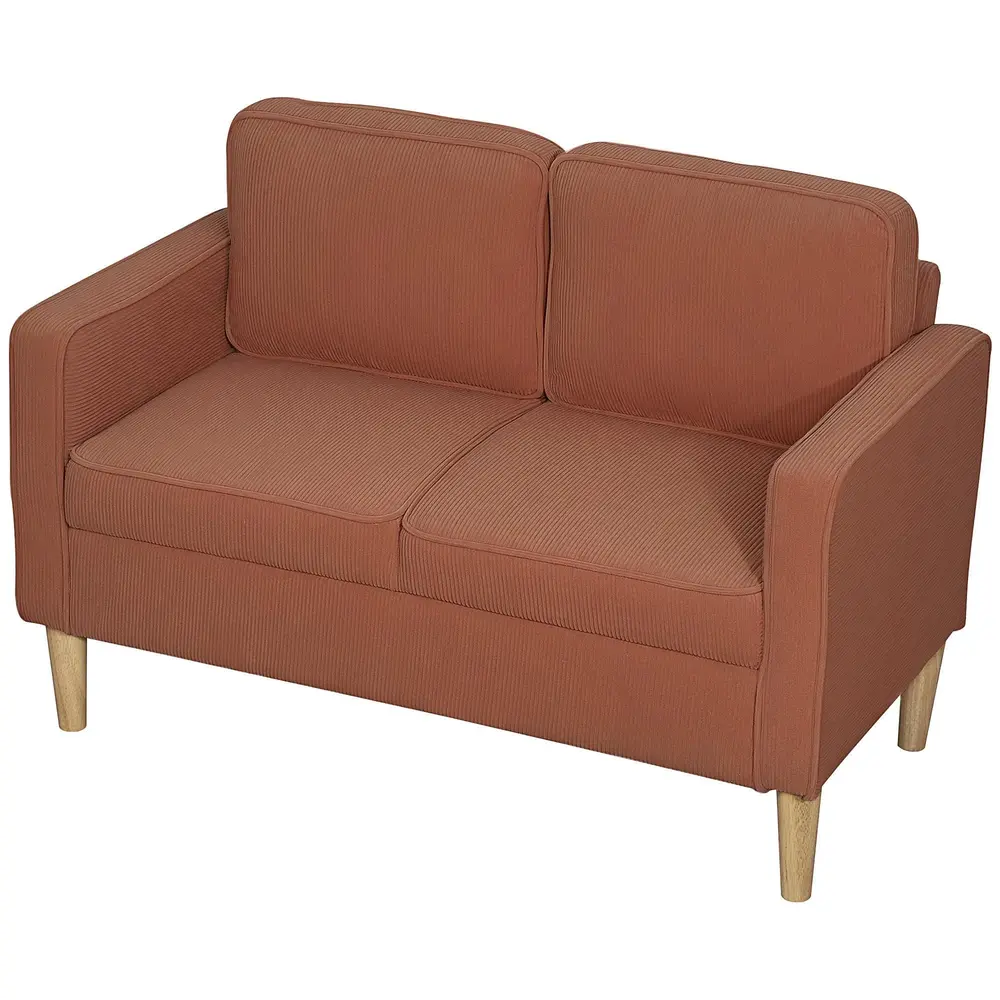 Soffa Loveseat 2-Sits Liten Soffa Rosa av 117 x 63 x 79 Cm
