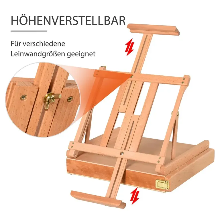 Staffli med Resväska Vinkeljusterbart Vikbart Låda