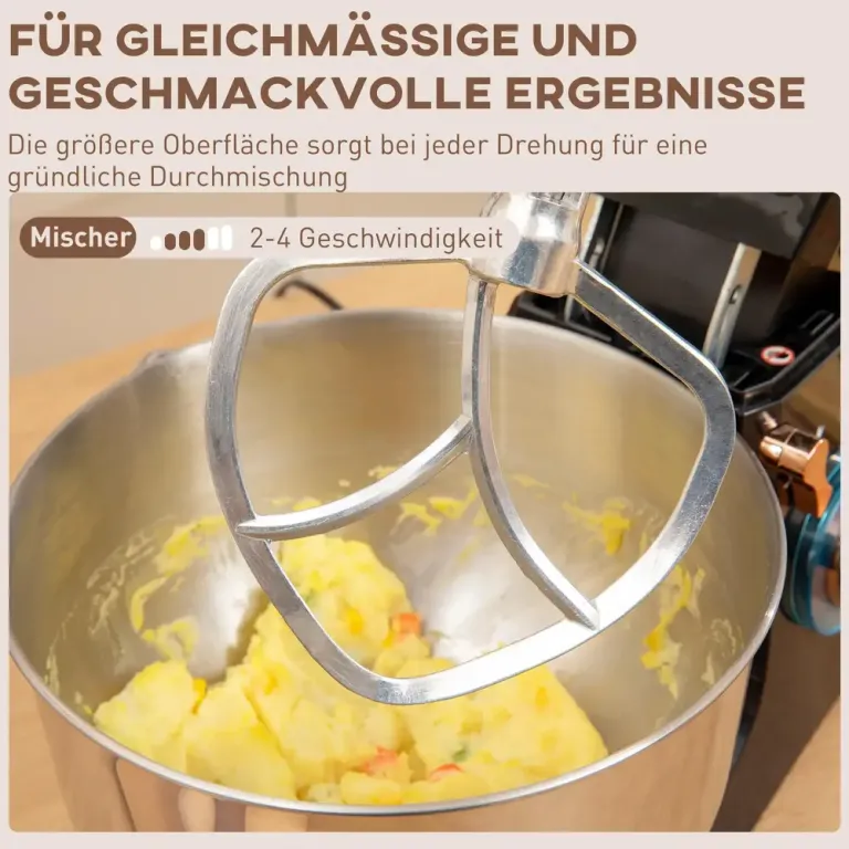 Stativmixer Matberedare 6 Hastigheter 5,5 l Skål, Svart Köksmaskin