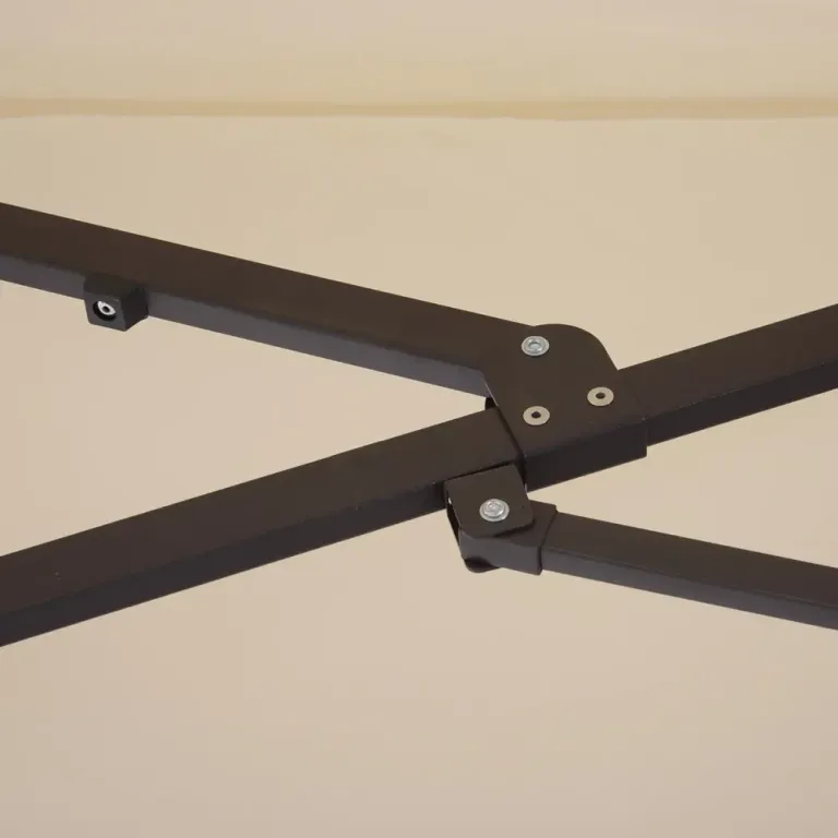 Stort Dubbelparasoll med Vev Ovalt 455 x 270 x 240 cm