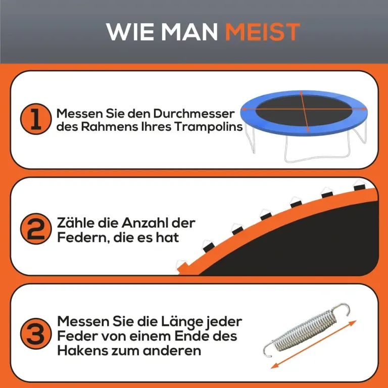 Studsmatta Rund Hoppyta Polypropen Orange Ersättning Polypropylen