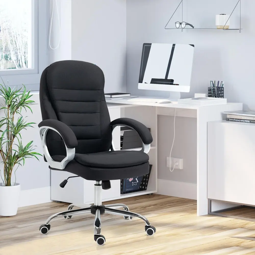 Kontorsstol Linnetyg med Vippfunktion 64 x 75 x 111-121 Cm