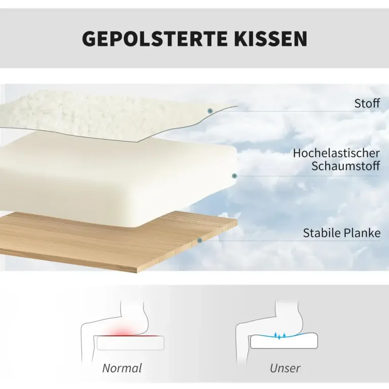 Svängbar Kontorsstol med Hjul i Fleecetyg och Skum Kontorsfåtölj