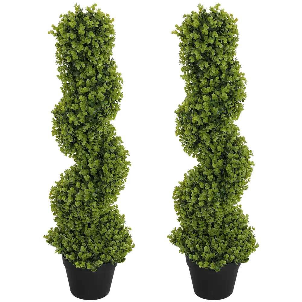 Konstgjord Växt Eukalyptus Spiralformad Grön av Plast 90 Cm