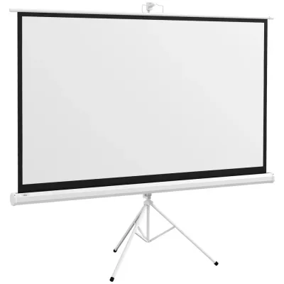 Projektorduk med Stativ HD 4K 16:9 186 x 105 cm, Vit