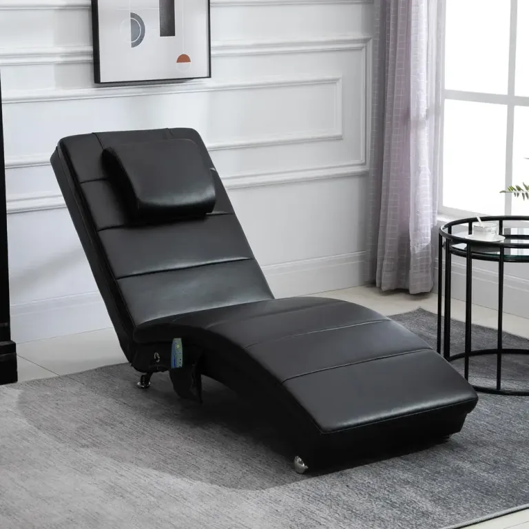 Elektrisk Massagestol i Läder Relaxfåtölj Avslappningsstol Zero