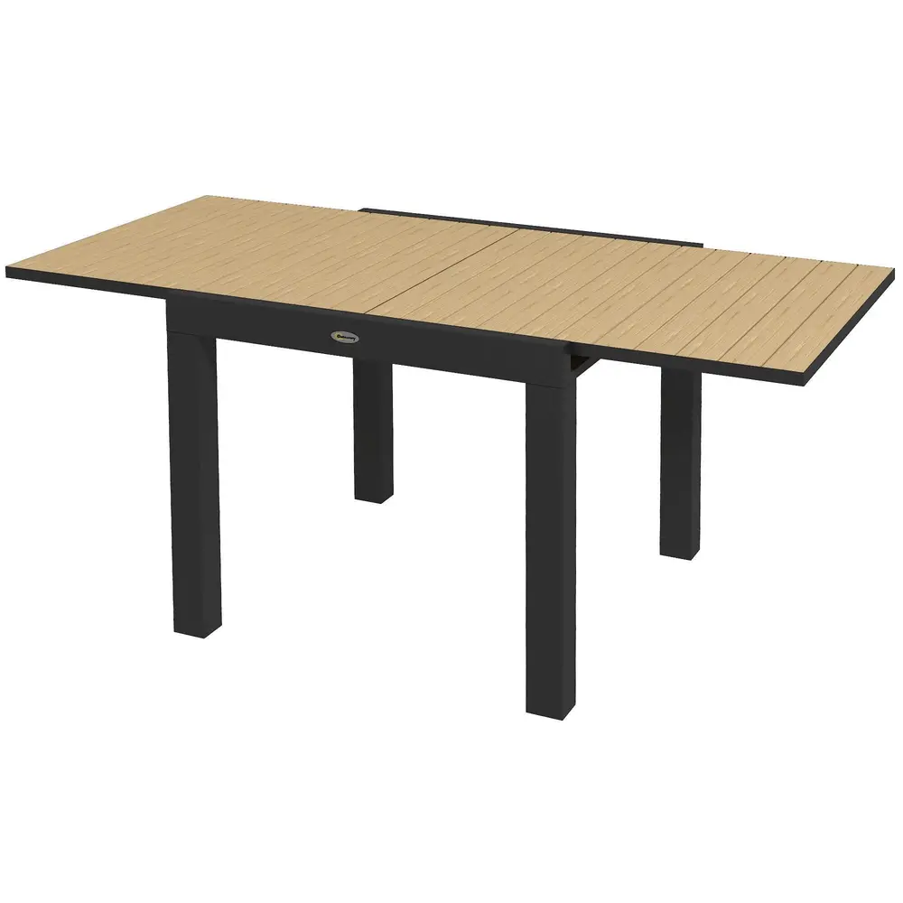Trädgårdsbord Uteplatsbord Gul 81-162 x 80 x 75 Cm