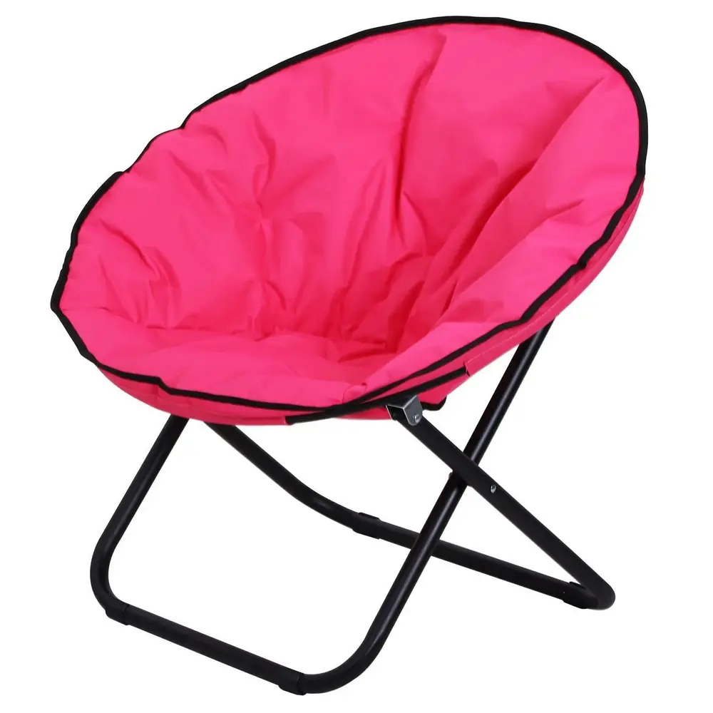Rosa Campingstol med Vaddering Hopfällbar 80 x 80 x 75 Cm