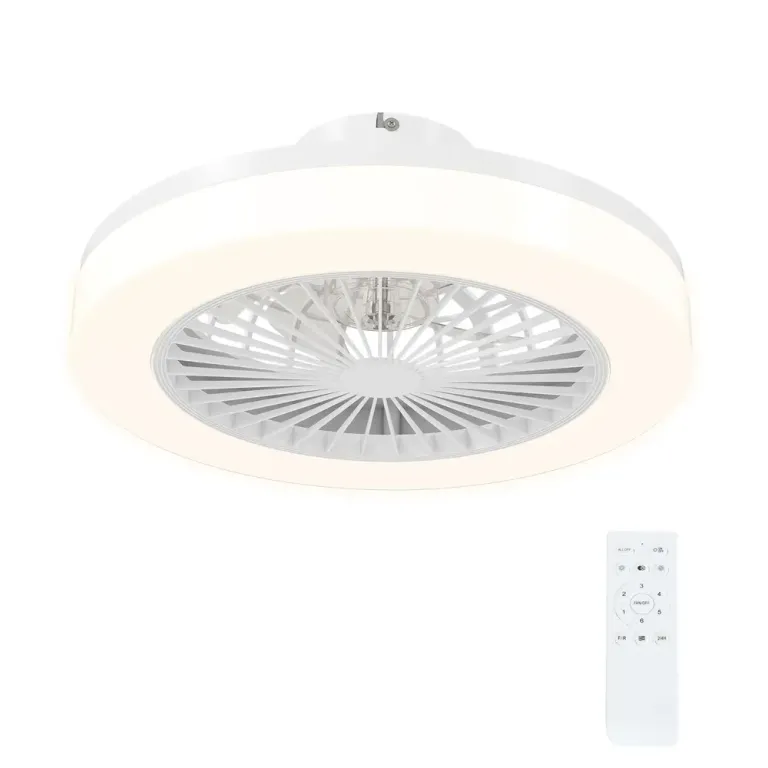 Takfläkt med LED-Lampa och Fjärrkontroll 6 Hastigheter