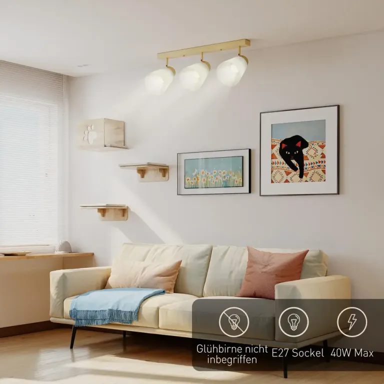 Taklampa LED 40 w med Dubbel Montering och 90°, Natur Justerbara