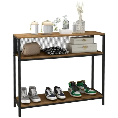 Hallhylla Industriell Brun + Svart 100 x 29,5 x 90 cm