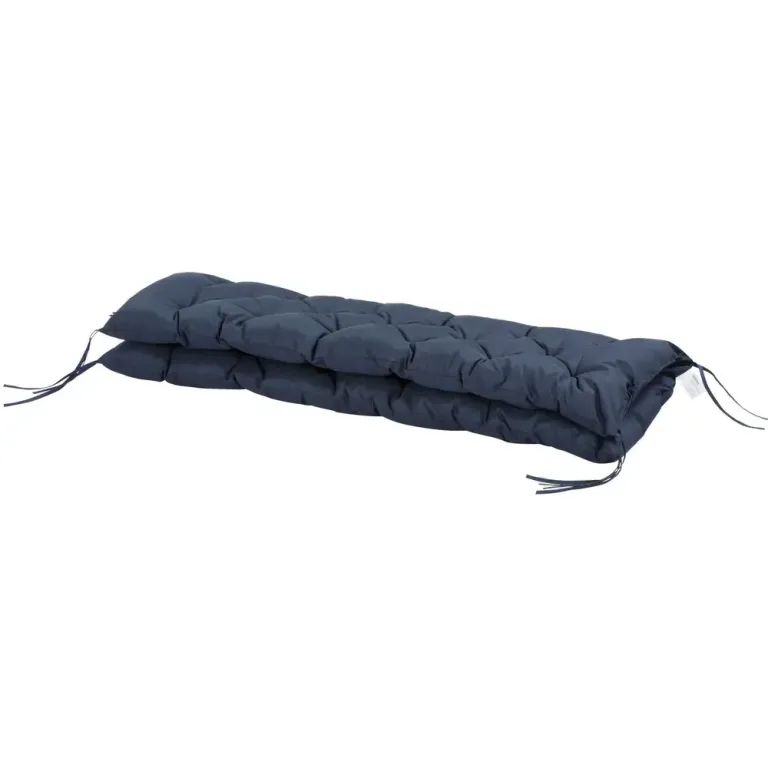 Bänkdyna Sittdyna med Knytband Mörkblå 150 x 98 x 8 cm
