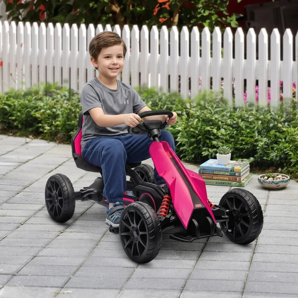 Trampbil Gokart för Barn Rosa