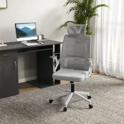 Kontorsstol Snurrstol Svart av Mesh och Metall Ergonomisk