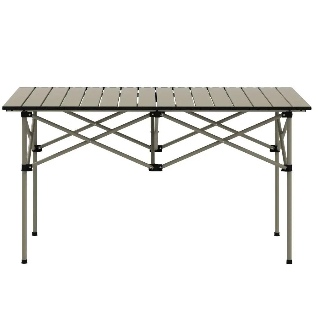 Hopfällbart Campingbord med Roll-Up Bordsskiva 95 x 55 Cm