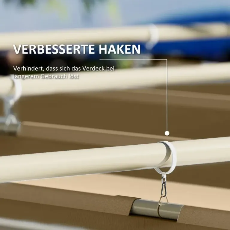 Pergola med Utdragbart Tak och UPF30+ Skydd 3 x 3 m