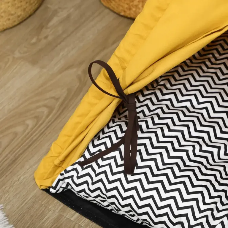 Tipi-Tält för Katt och Hund Mysig Sovplats med Dyna Husdjurssäng