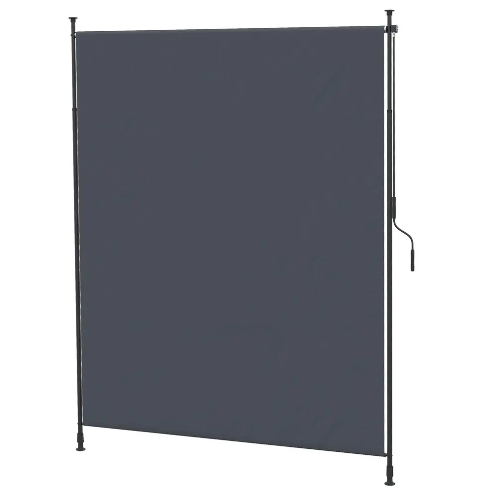 Vertikal Markis Grå av Aluminium och Polyester 200 x 292 Cm