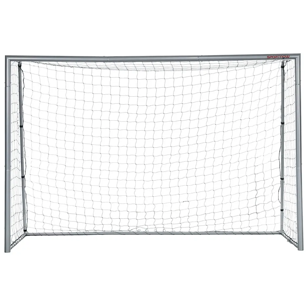 Fotbollsmål Träningsmål Grå av Stål 300 x 120 x 200 Cm