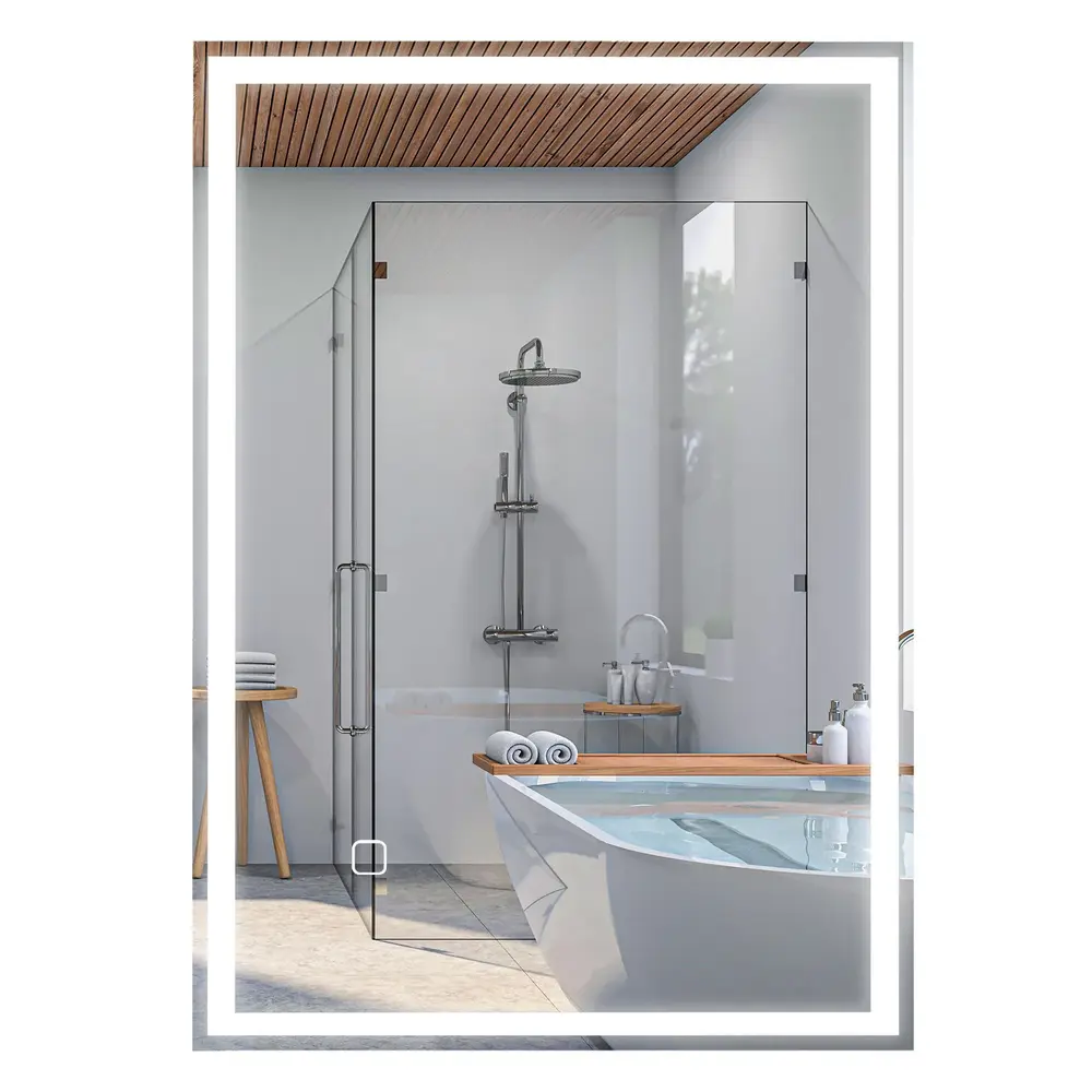 LED-Badrumsspegel med Touch Switch Vit