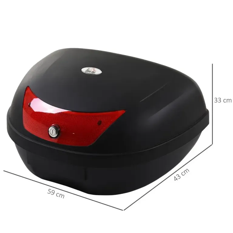 Toppbox för Motorcykel och Moped 48 L, Svart