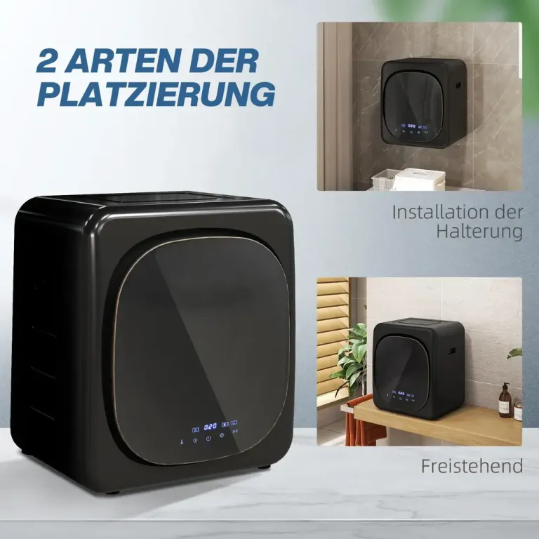 Torktumlare med UV-Desinfektion Kompakt 4 kg Kapacitet Mini Design
