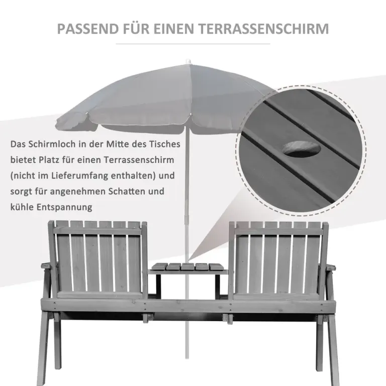 Trädgårdsbänk med Integrerat Bord Massivt 152 x 70 x 83 cm