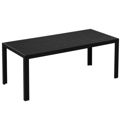 Trädgårdsbord Svart Trä-plast 120 x 70 cm