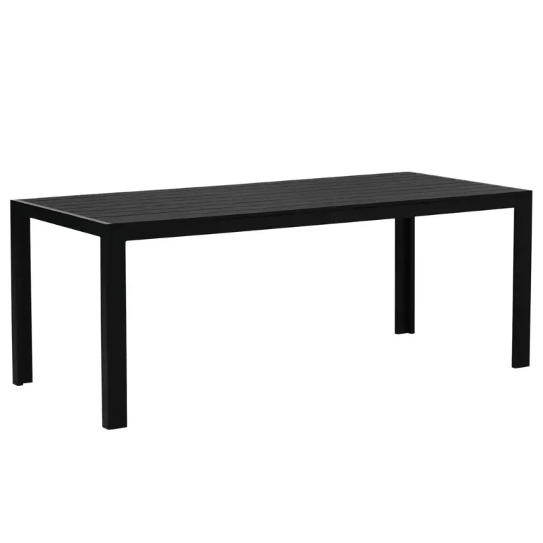 Trädgårdsbord Svart Trä-plast 120 x 70 cm