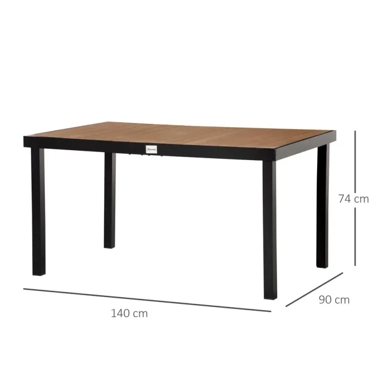 Trädgårdsbord i Komposit 6 Personer Stort 140 x 90 x 74 cm