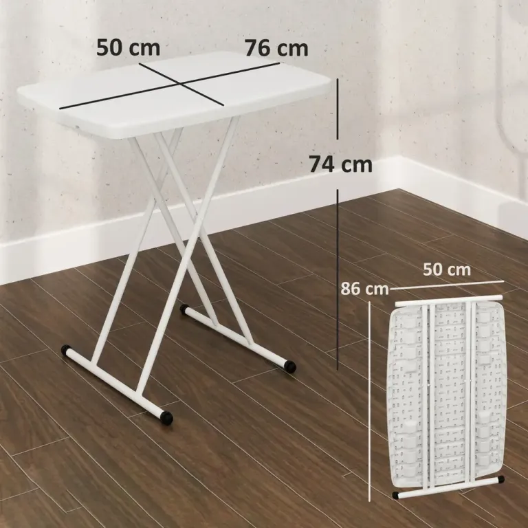 Trädgårdsbord Sidobord Höj- och Sänkbart 76 x 50 x 74 cm