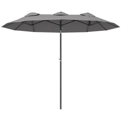 Trädgårdsparasoll med Dubbeltak Stort 285 x 147 cm
