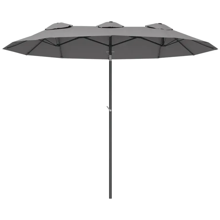 Trädgårdsparasoll med Dubbeltak Stort 285 x 147 cm
