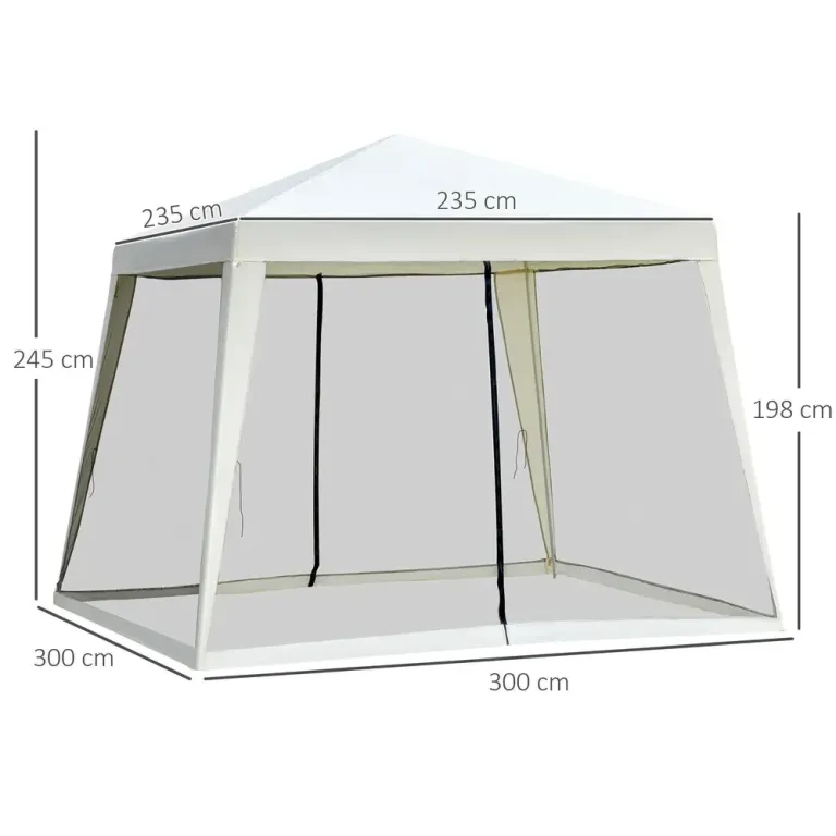 Trädgårdspaviljong med Myggnät Elegant Partytält 3 x 3 m
