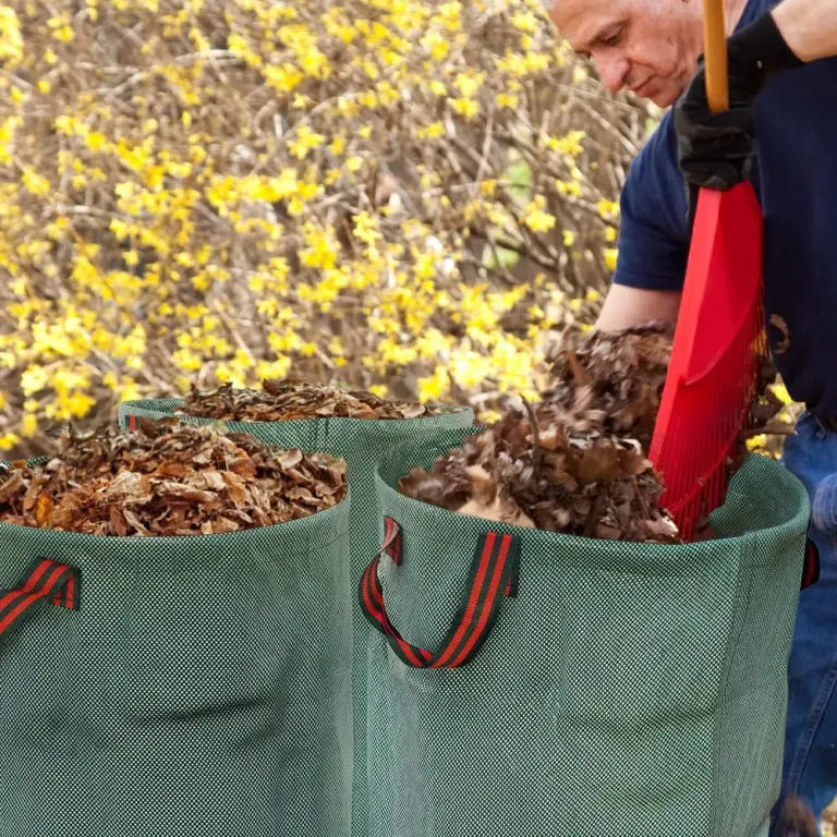 Trädgårdssäckar 3-Pack 120 L Vattentäta, Gröna